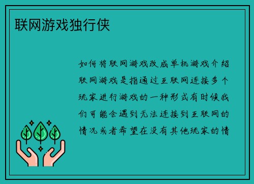 联网游戏独行侠